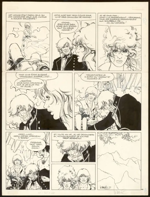 Planche noir et blanc, Bruce J. Hawker, Tout ou rien (T.5), William Vance