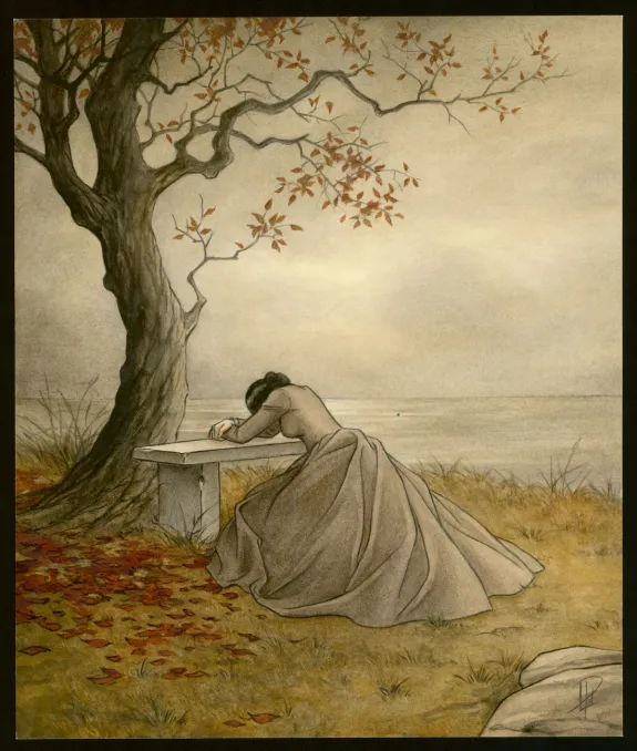 Illustration couleur, Victor Hugo, aux Frontières de l'Exil, Laurent Paturaud