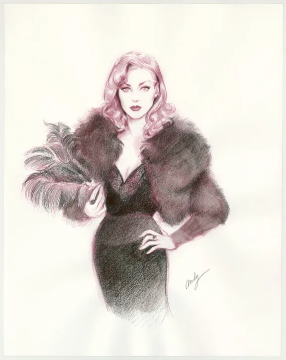 Illustration couleur, Pin-up Art, Maly Siri