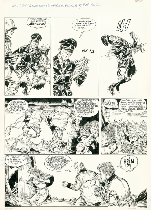 Black and white original page, Luc Orient , Eddy Paape