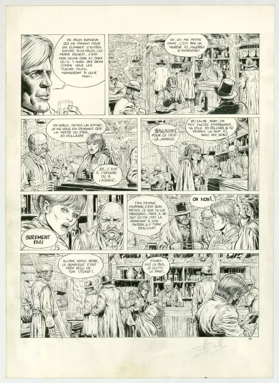 Planche noir et blanc, Durango, Les Chiens meurent en hiver (T.1), Yves Swolfs