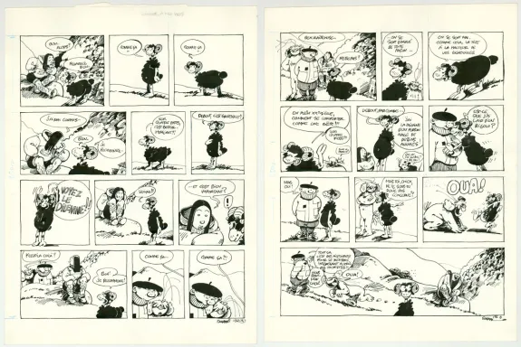 Black and white original page, Le Génie des alpages , Tonnerre et mille saborts (T.7),  F'murr