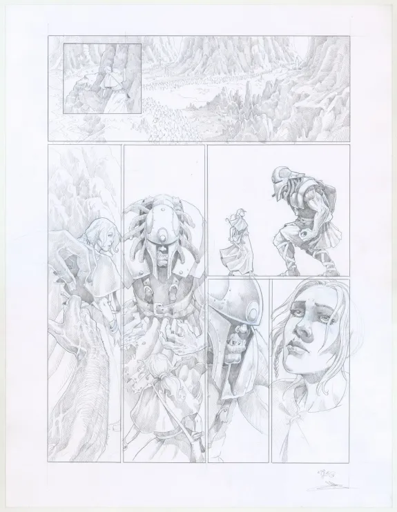 Black and white original page, Oracle, Erwan Seure-Le Bihan
