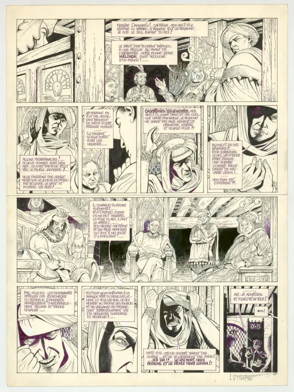 Black and white original page, Balade au bout du monde, Le Bâtard (T.3), Laurent Vicomte