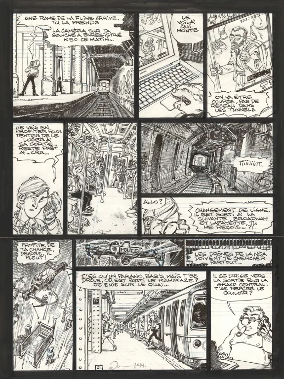 Black and white original page, Soda, Résurrection (T.13),  Dan