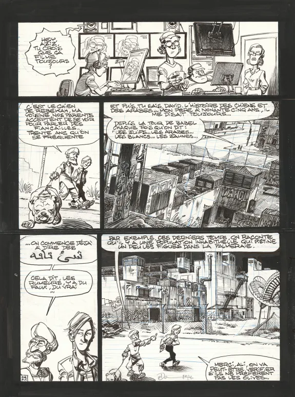 Black and white original page, Soda, Résurrection (T.13),  Dan