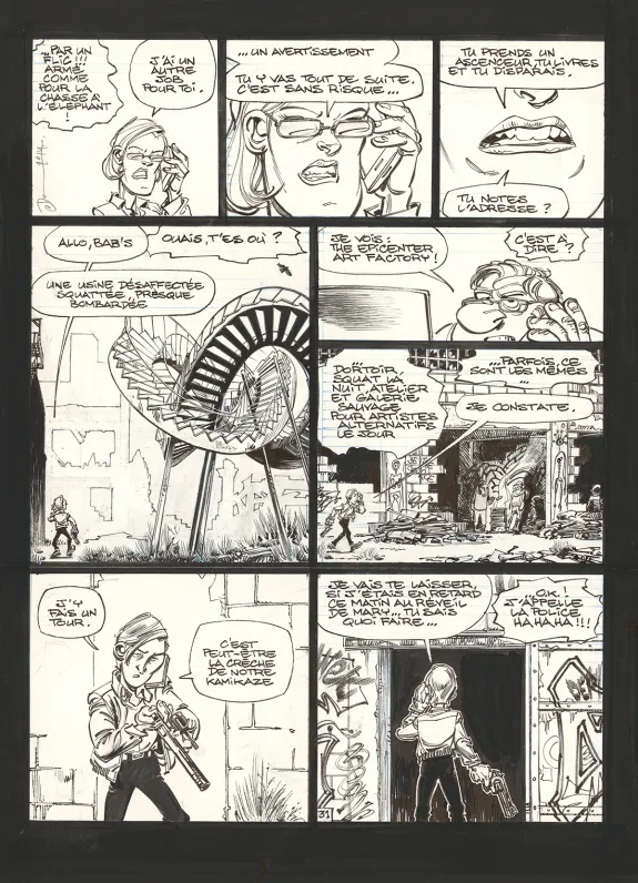 Black and white original page, Soda, Résurrection (T.13),  Dan
