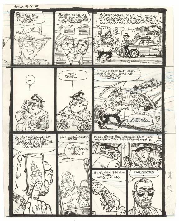 Planche noir et blanc, Soda, Résurrection (T.13),  Dan