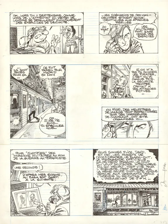 Black and white original page, Soda, Résurrection (T.13),  Dan