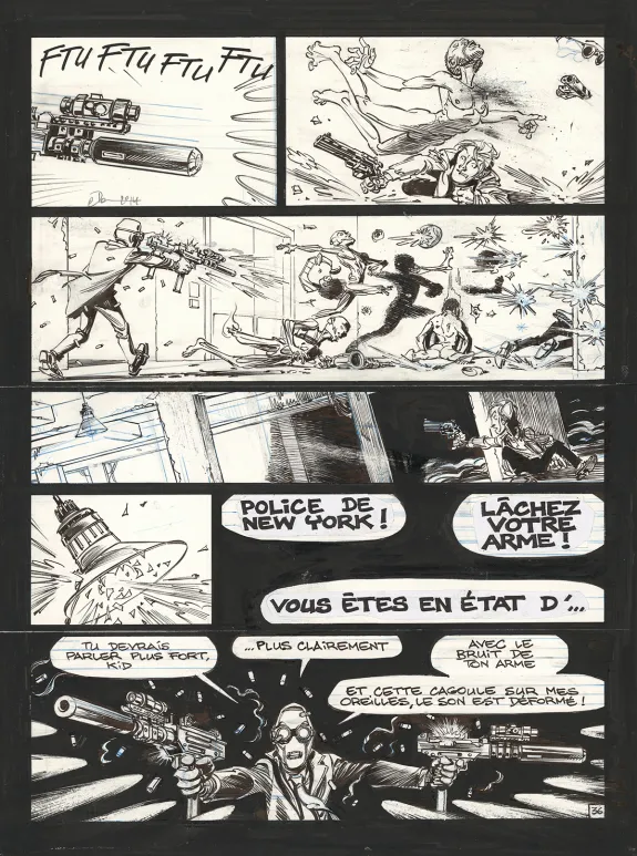 Black and white original page, Soda, Résurrection (T.13),  Dan