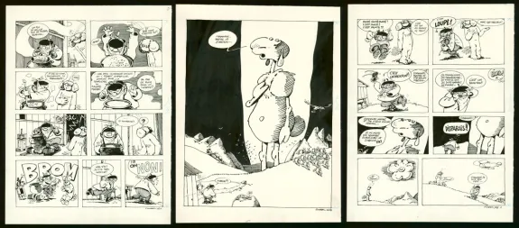 Black and white original page, Le Génie des alpages ,  F'murr