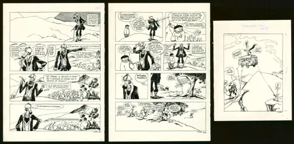 Black and white original page, Le Génie des alpages ,  F'murr