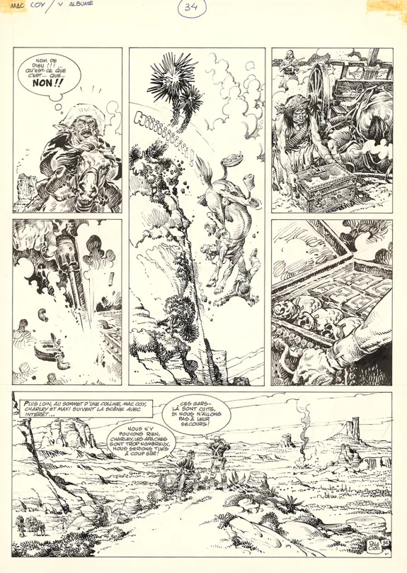 Planche noir et blanc, Mac Coy, Wanted Mac Coy (T.5), Antonio Hernandez Palacios