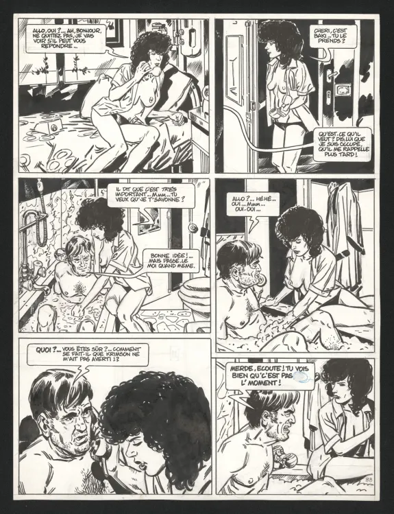 Black and white original page, Le Transperceneige - Snowpiercer, Le Transperceneige - Snowpiercer (T.1), Jean-Marc Rochette