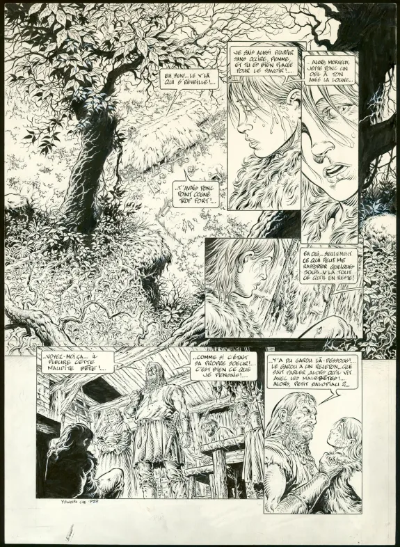 Planche noir et blanc, Légende, L'Enfant loup (T.1), Yves Swolfs