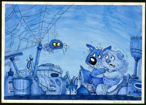 Illustration couleur, Mini-Loup, Philippe Matter