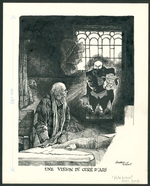 Black and white illustration,  F'murr