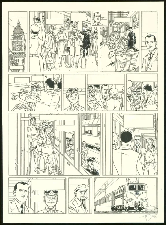 Planche noir et blanc, Kaplan & Masson, Il faut sauver Hitler (T.2), Jean-Christophe Thibert
