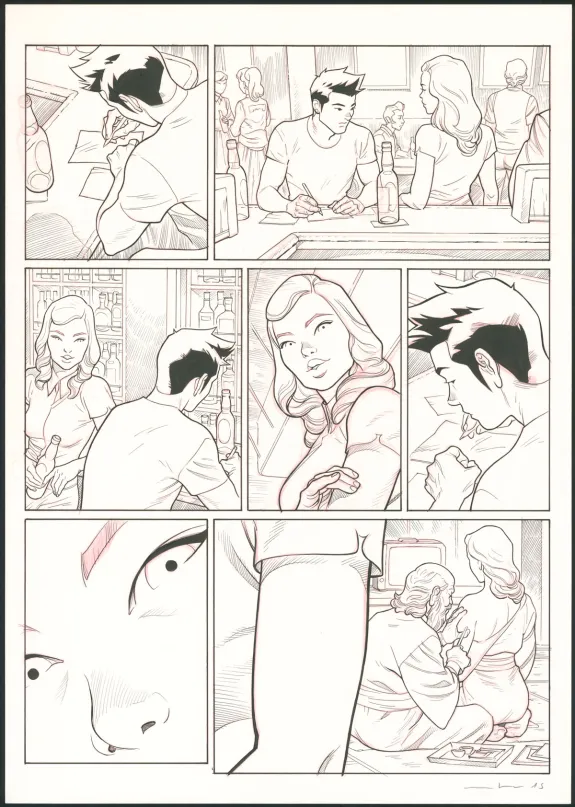 Black and white original page, Tebori, Marcial Toledano