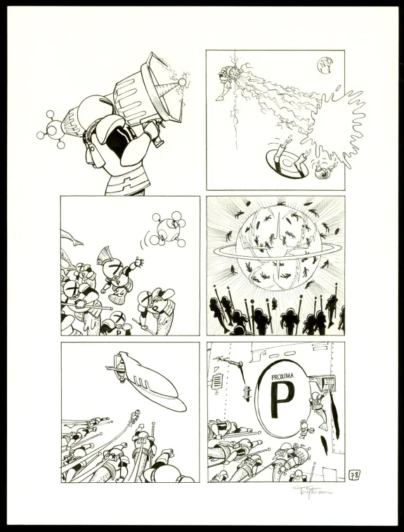 Planche noir et blanc, Infinity 8, Guérilla symbolique (T.4), Martin Trystram