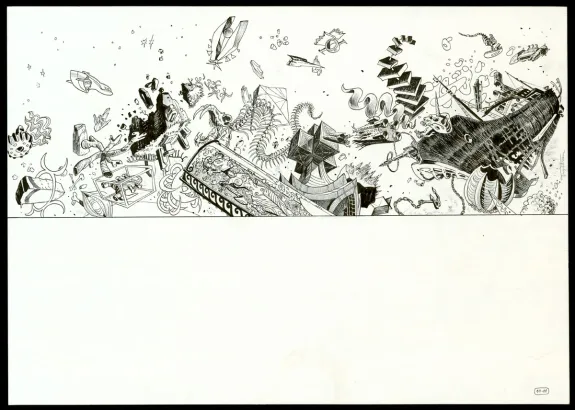 Planche noir et blanc, Infinity 8, Guérilla symbolique (T.4), Martin Trystram