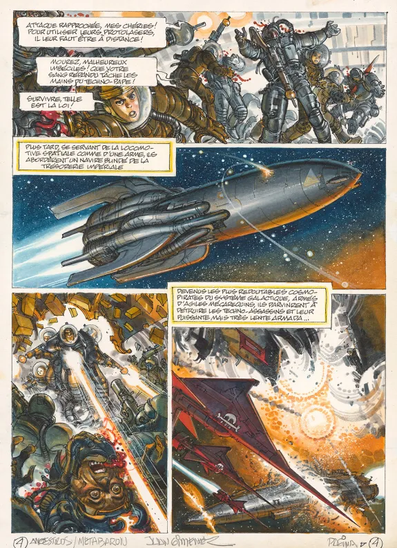 Planche couleur, La Caste des Méta-Barons, Hors-série – La Maison des ancêtres, Juan Gimenez