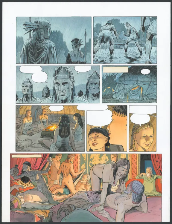 Colored original page, Reconquêtes, Le Sang des Scythes (T.3), François Miville-Deschênes