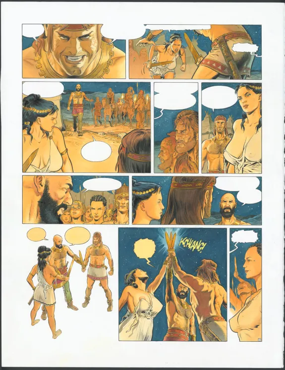 Colored original page, Reconquêtes, Le Piège Hittite (T.2), François Miville-Deschênes
