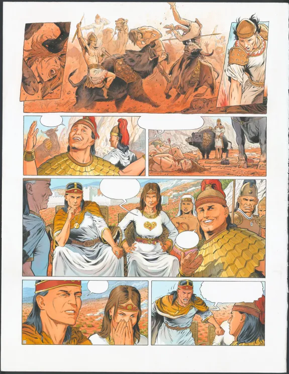 Colored original page, Reconquêtes, François Miville-Deschênes