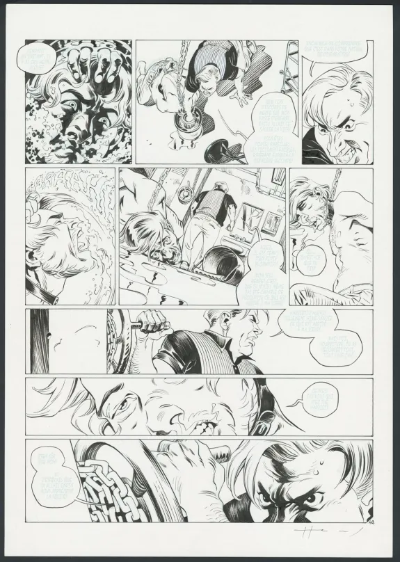 Black and white original page, Millenium, Josep Homs