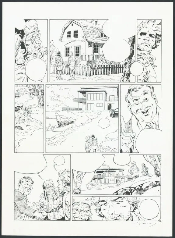 Black and white original page, Millenium, Josep Homs