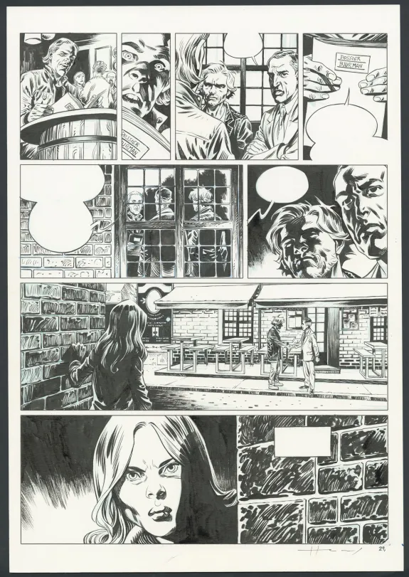 Black and white original page, Millenium, Josep Homs