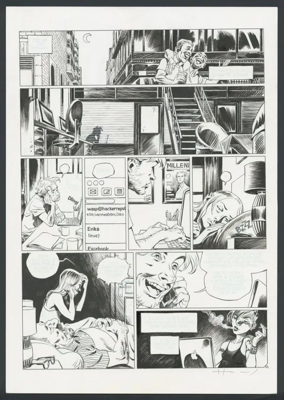 Black and white original page, Millenium, Josep Homs