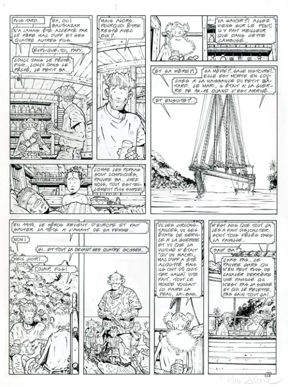 Planche noir et blanc, Adler, Black Bounty (T.5), René Sterne