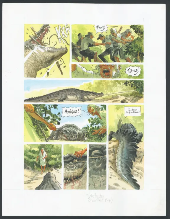 Planche couleur, Le Maître des Crocodiles , Jean Denis Pendanx