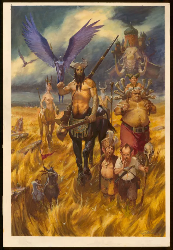 Colored illustration, Paul Dainton