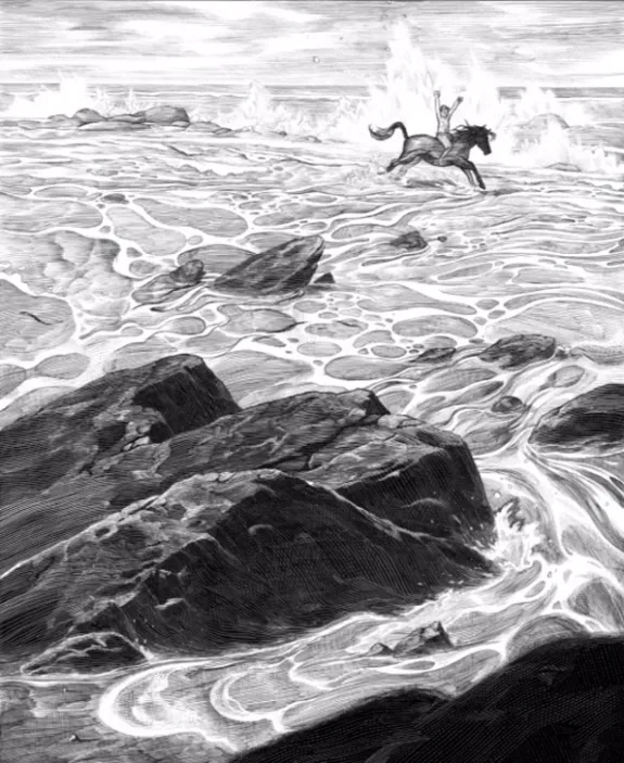 Black and white illustration, Nicolas Delort