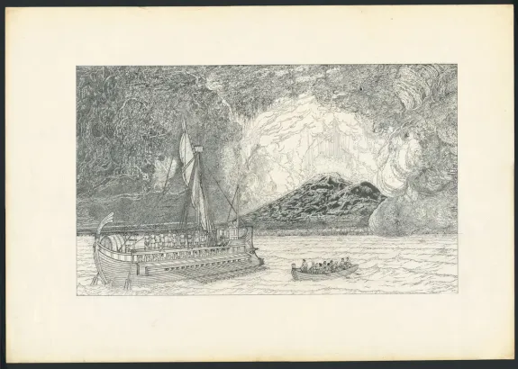 Black and white illustration, Pompeï, tome 2 (T.2), Marc Henniquiau
