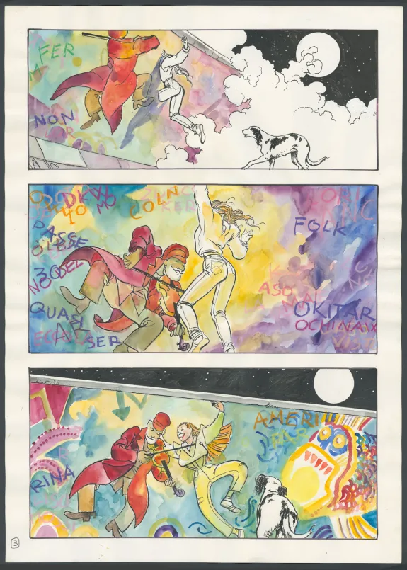 Planche couleur, Après le Mur..., Milo Manara