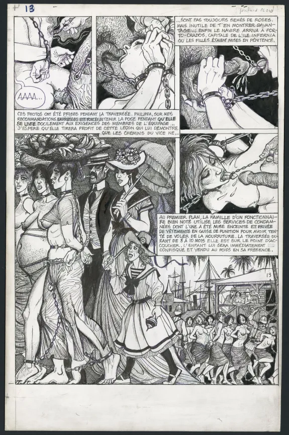 Black and white original page, Mandoline, Georges Pichard
