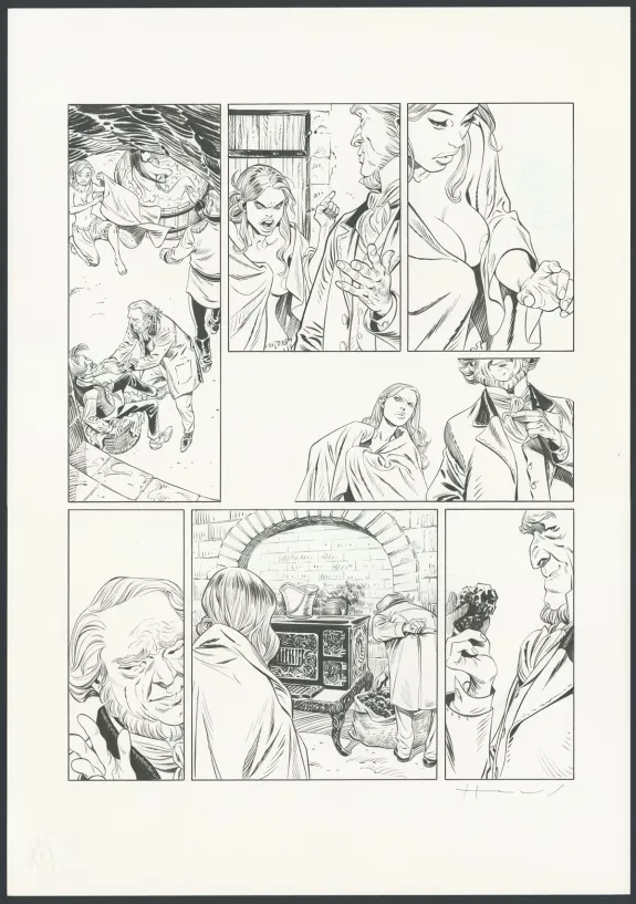 Black and white original page, Shi, Au Commencement était la colère (T.1), Josep Homs