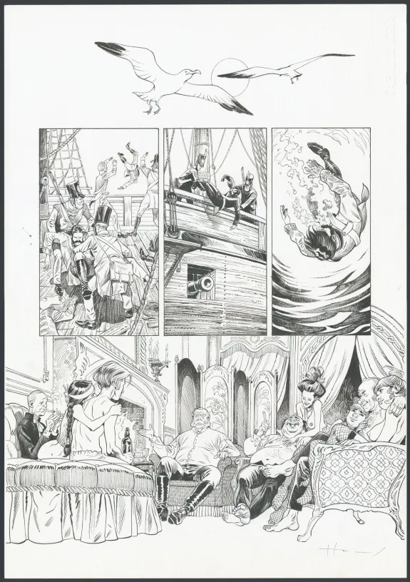 Black and white original page, Shi, Le Roi démon (T.2), Josep Homs