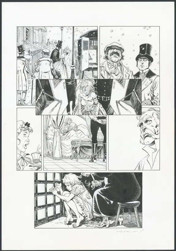 Black and white original page, Shi, Le Roi démon (T.2), Josep Homs