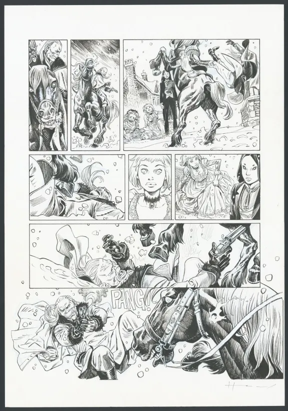 Black and white original page, Shi, Le Roi démon (T.2), Josep Homs