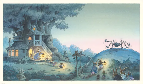 Illustration couleur, La Famille Passiflore , L'Invention d'Onésime Passiflore, Loïc Jouannigot