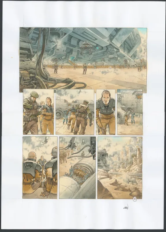 Colored original page, On Mars, Un Monde nouveau (T.1),  Grun