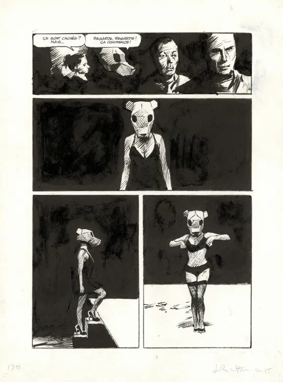 Black and white original page, Le Transperceneige - Snowpiercer, Terminus (T.4), Jean-Marc Rochette