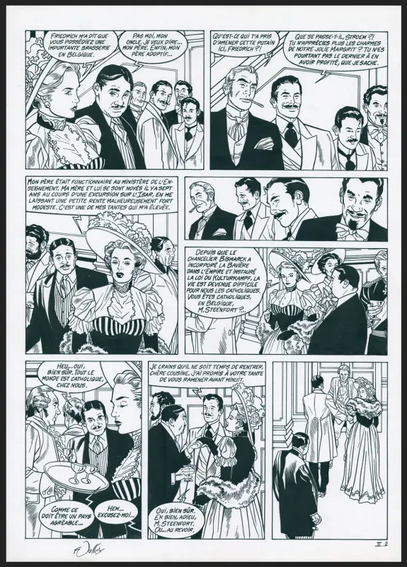Planche noir et blanc, Les Maîtres de l'orge, Les Steenfort (T.8), Francis Vallès