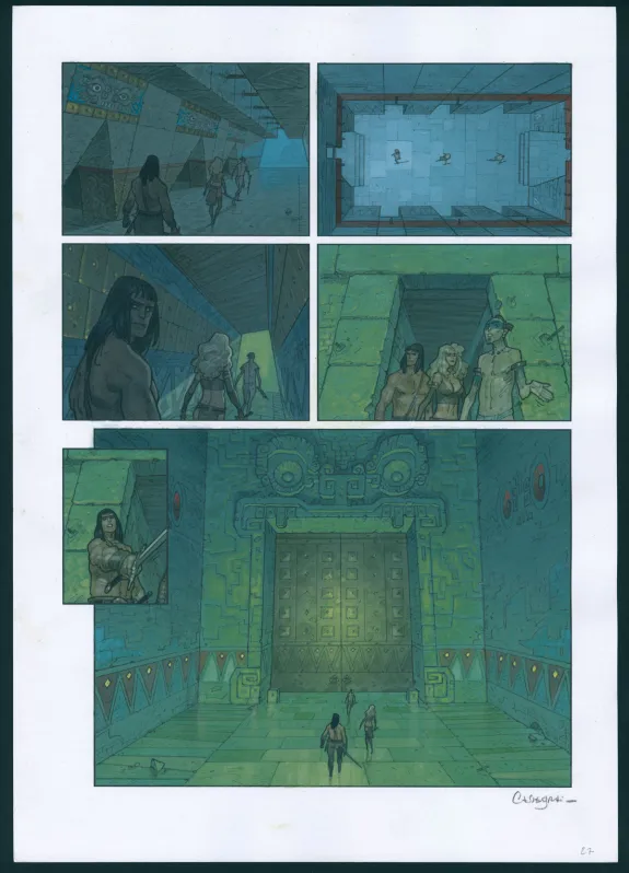 Planche couleur, Conan le Cimmérien, Les Clous rouges (T.7), Didier Cassegrain