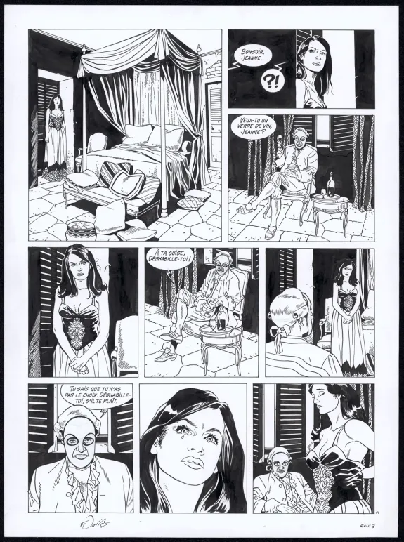 Planche noir et blanc, Rani, Esclave (T.3), Francis Vallès